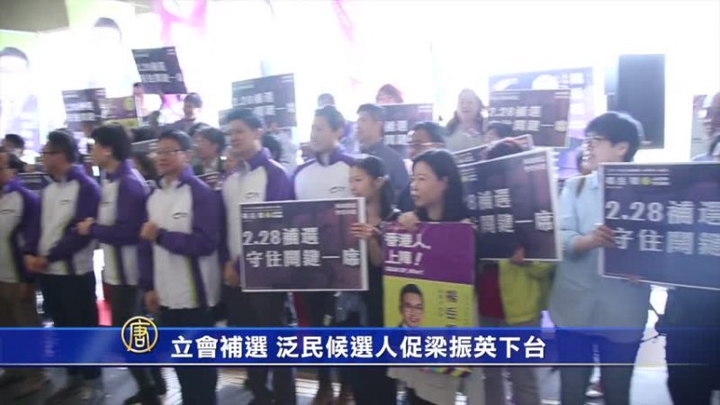 港立會補選 泛民候選人促梁振英下臺