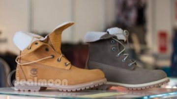 Timberland 可翻折女款高筒靴