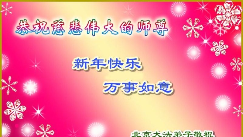 北京法轮功学员恭祝李洪志大师新年快乐(28条)