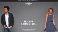 Abercrombie & Fitch 北美官網全站6折 再送折上折優惠碼