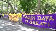 世界法轮大法日活动  纽约市政厅拉开序幕