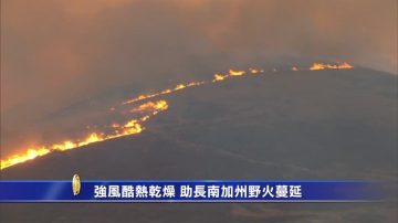 强风酷热干燥 助长南加州野火蔓延