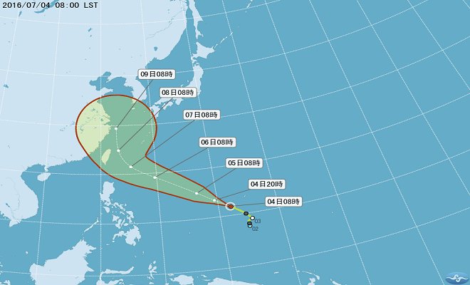 尼伯特恐增為中颱 7日最近台灣