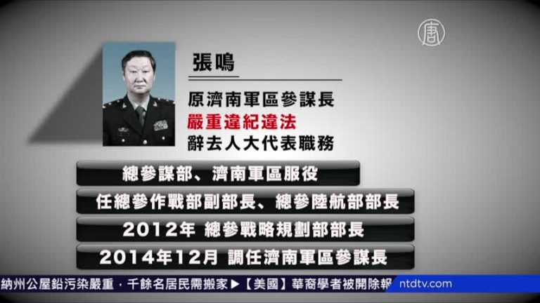 又一軍老虎落馬 張鳴的去向終於落定