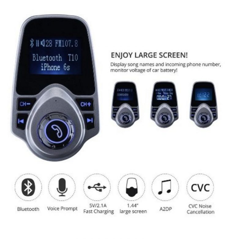 Patec 車載藍牙FM調頻轉換器 $25.49（原價$53.99）