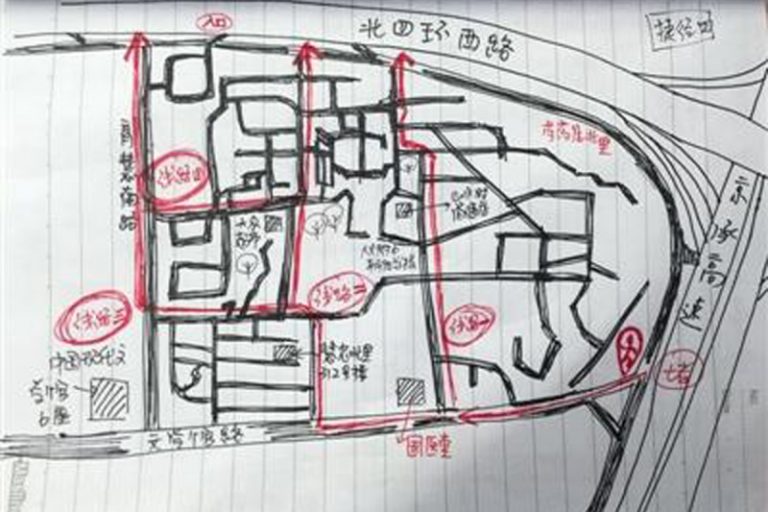 GPS都弱爆了! 北京快遞小哥手繪避堵地圖 火爆網絡