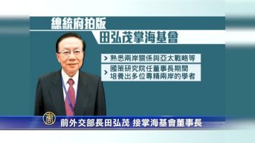 前外交部長田弘茂 接掌海基會董事長