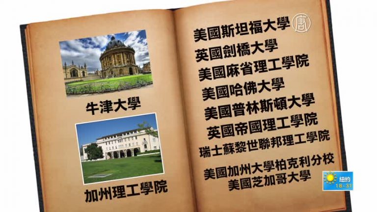 世界大學排名出爐 英國牛津首次奪冠