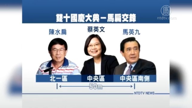 雙十典禮馬.扁距50公尺？ 馬笑而不答