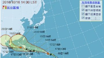 “莎莉佳”外围今晚影响台湾 “海马”增强为中台