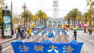 四千法轮功学员游行集会 真相撒遍旧金山
