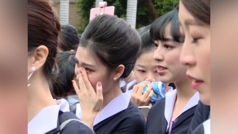 興航員工淚灑行政院 請求政府出面協助