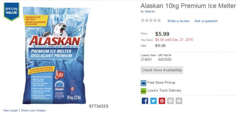 現有Alaskan 化冰劑 熱賣只要$5.99