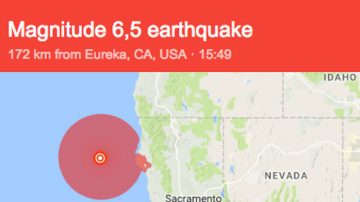 美國北加州6.5級強震 地牛翻身驚居民