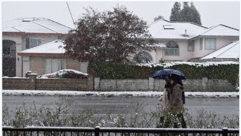 加国环境部：卑诗南岸降雪或达20厘米