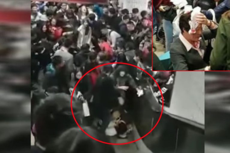 台鐵板橋車站濺血 扶梯疊羅漢 2女頭皮撕裂(視頻)