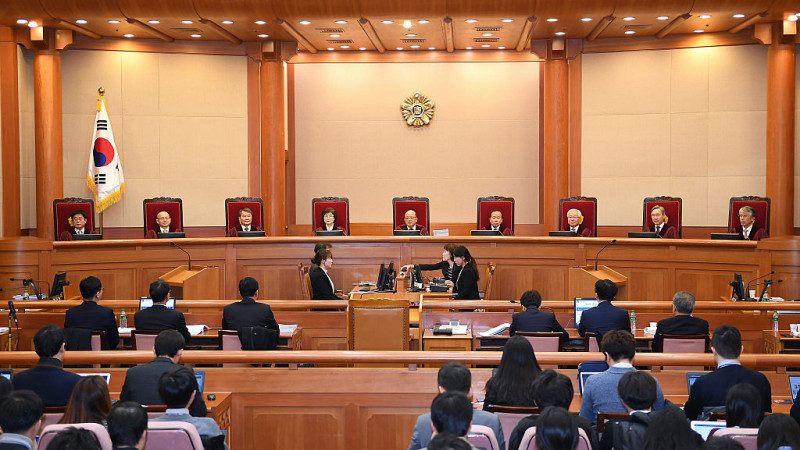 韩弹劾案庭审 朴槿惠缺席 历时9分钟结束