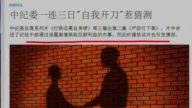【今日點擊】中紀委一連三日「自我開刀」惹猜測