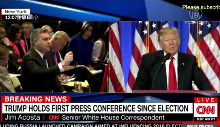 CNN記者與川普語言交鋒後 其公司股價大跌