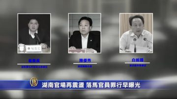 【禁闻】湖南官场再震荡 落马官员罪行早曝光