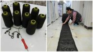 河南女教师5年织175米百家姓   欲申吉尼斯记录