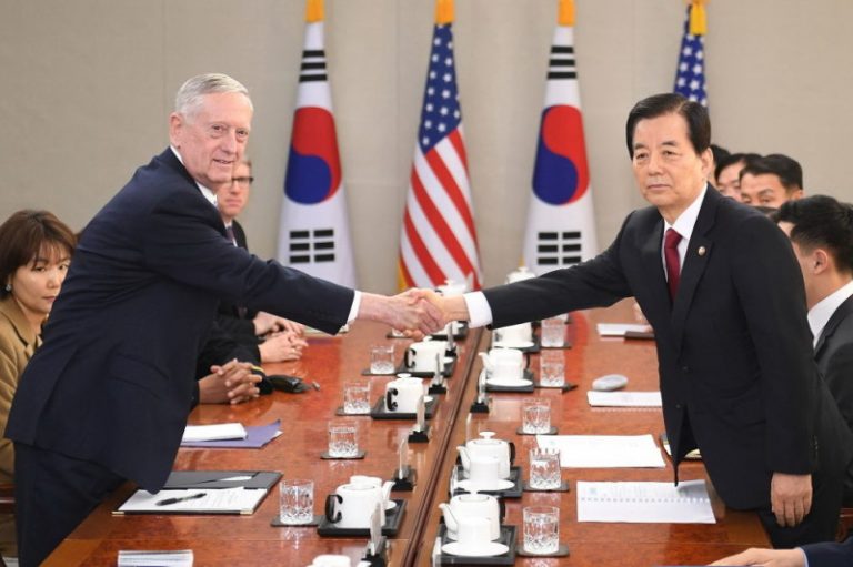 馬蒂斯會見韓國防長：將嚴懲朝鮮核挑釁