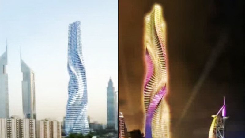 每层都能转360° 迪拜建全球首座旋转摩天大楼