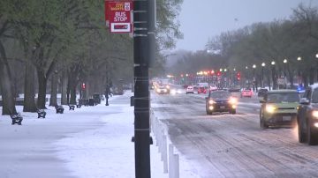 三月暴風雪席捲華府 雹雨雪交織