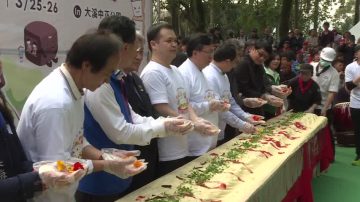 台大溪豆干節登場 「千人大春捲」打頭陣