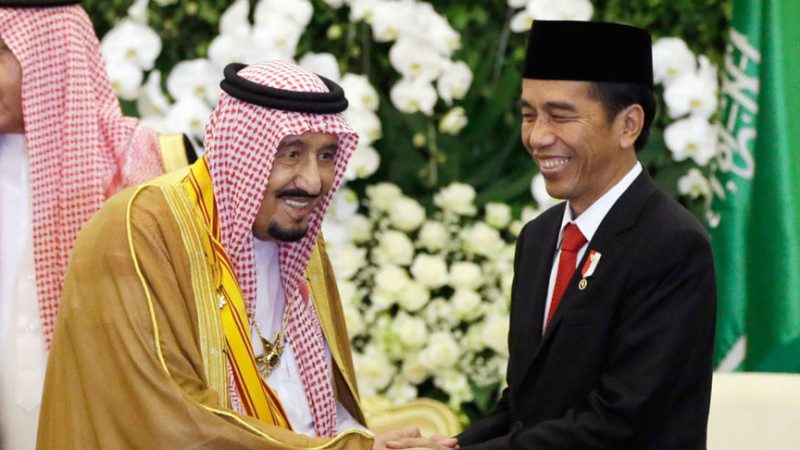 沙特國王訪印尼 隨扈620人 行李459噸