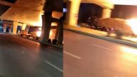 山東驚現「烈火戰車」 貨車起火馬路狂奔