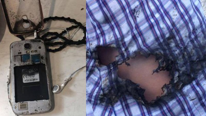 三星S4手机爆炸 澳洲15岁女生腿烧伤