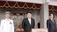 太陽節閱兵 金與正藏金正恩身後 受關注