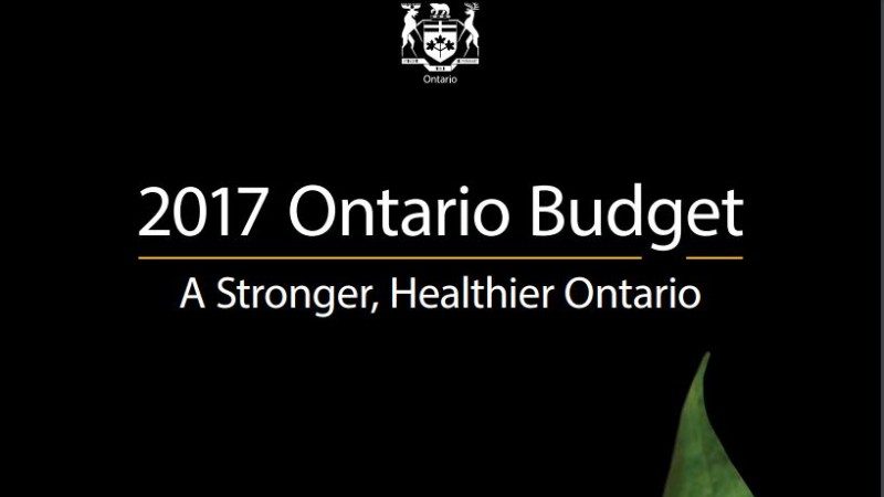 加拿大安省2017年預算出台