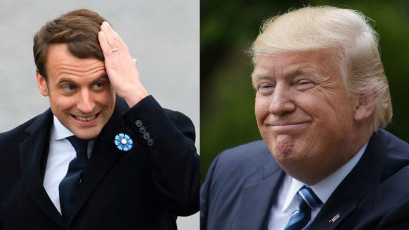 川普致電馬克龍：恭喜當選法國總統