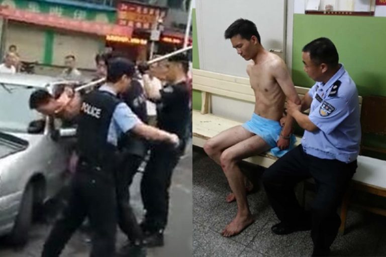 武漢裸男持刀隨機捅人  致1死3傷