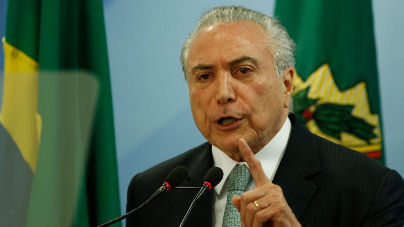 巴西在任总统第一人 泰梅尔疑涉贪遭起诉