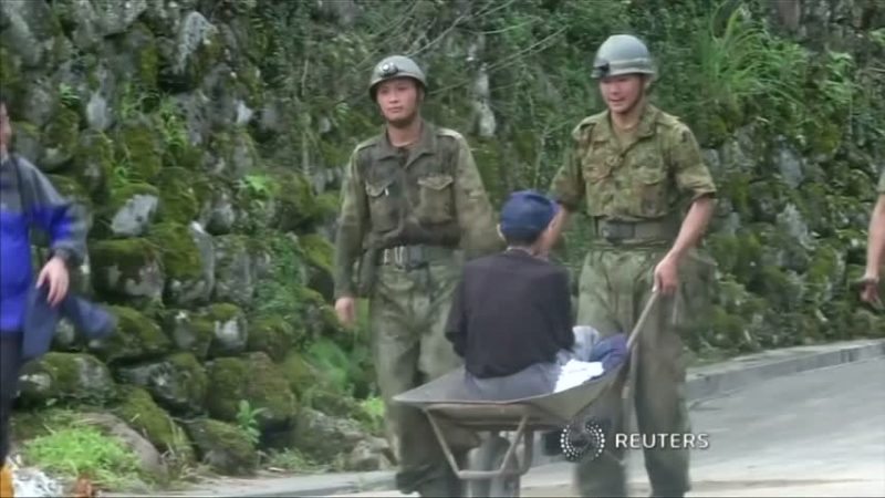 日本搜救洪水幸存者 或有更多降雨