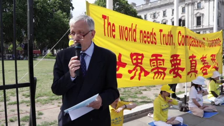 法輪功反迫害18年 英國議員與各界聲援
