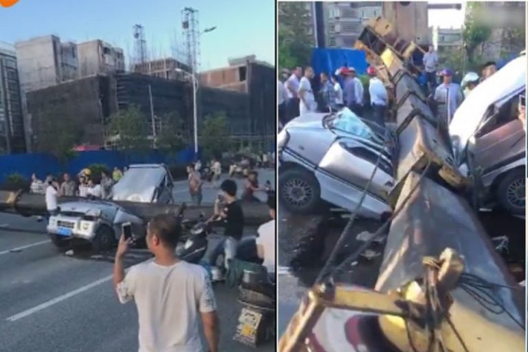 揭陽恐怖車禍 吊臂車腰斬客車釀7死3傷