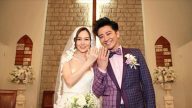 孙耀威在港补办婚礼 200亲友百年教堂见证