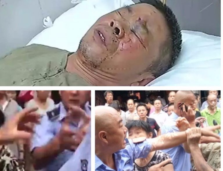 武漢城管打傷六旬殘疾店主 官方詭辯稱天熱脾氣大