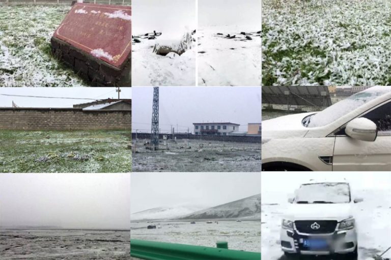 青海玉樹8月飛雪氣溫驟降 網友：中共要崩亡
