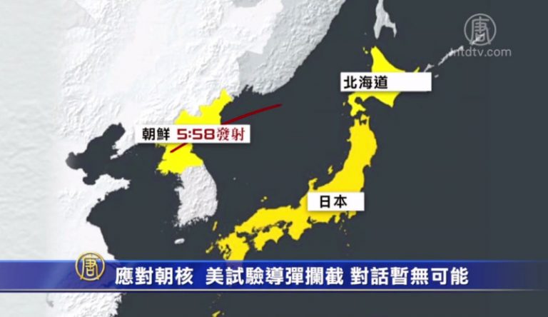應對朝核 美試驗導彈攔截 對話暫無可能