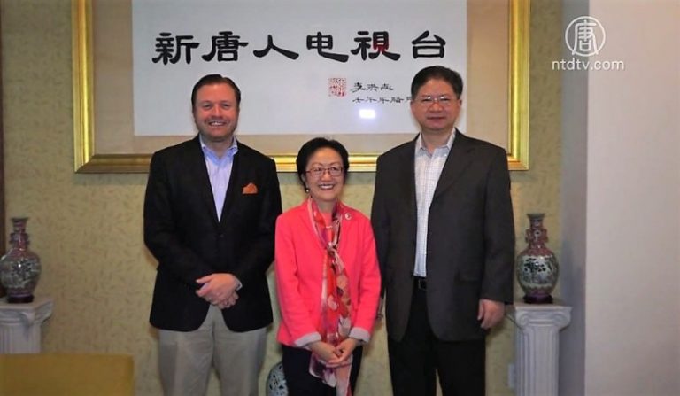 陳倩雯參訪新唐人 呼籲選民黨內初選要投票