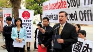 【禁闻】中共长臂伸向加州 当地民众抗议