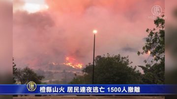 橙县山火 居民连夜逃亡 1500人撤离