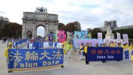 歐洲法輪功  巴黎千人大遊行