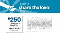 【广告】Stevens Creek Subaru分享爱的活动  1月2日止