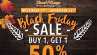 【广告】Shoe Village 黑色星期五 第二双半价！